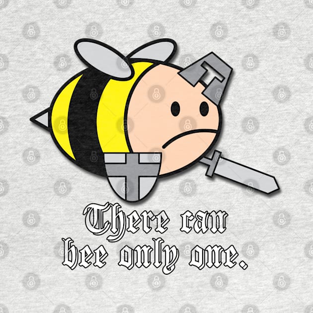 There Can Bee Only One - Cartoon Bee Knight by PK Halford